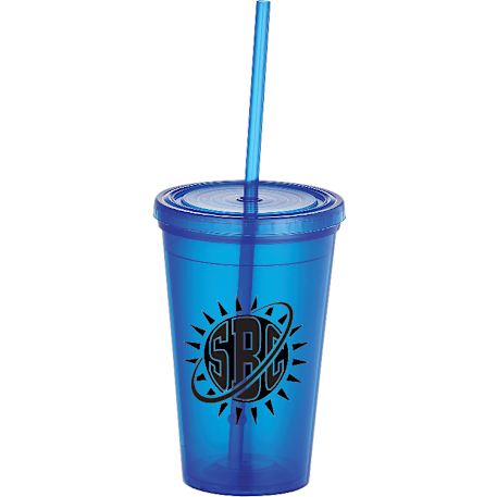 Iceberg 16oz Double-Wall Tumbler w/Straw