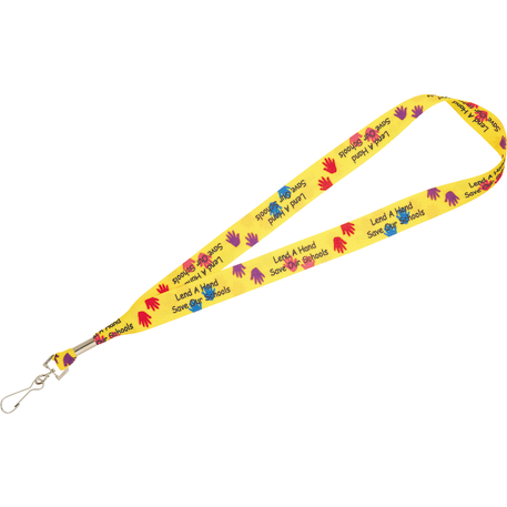 Full Color 1" Lanyard w/ Hook