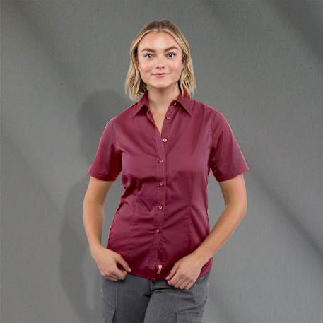 Chemise à manches courtes STIRLING pour femme – Marron